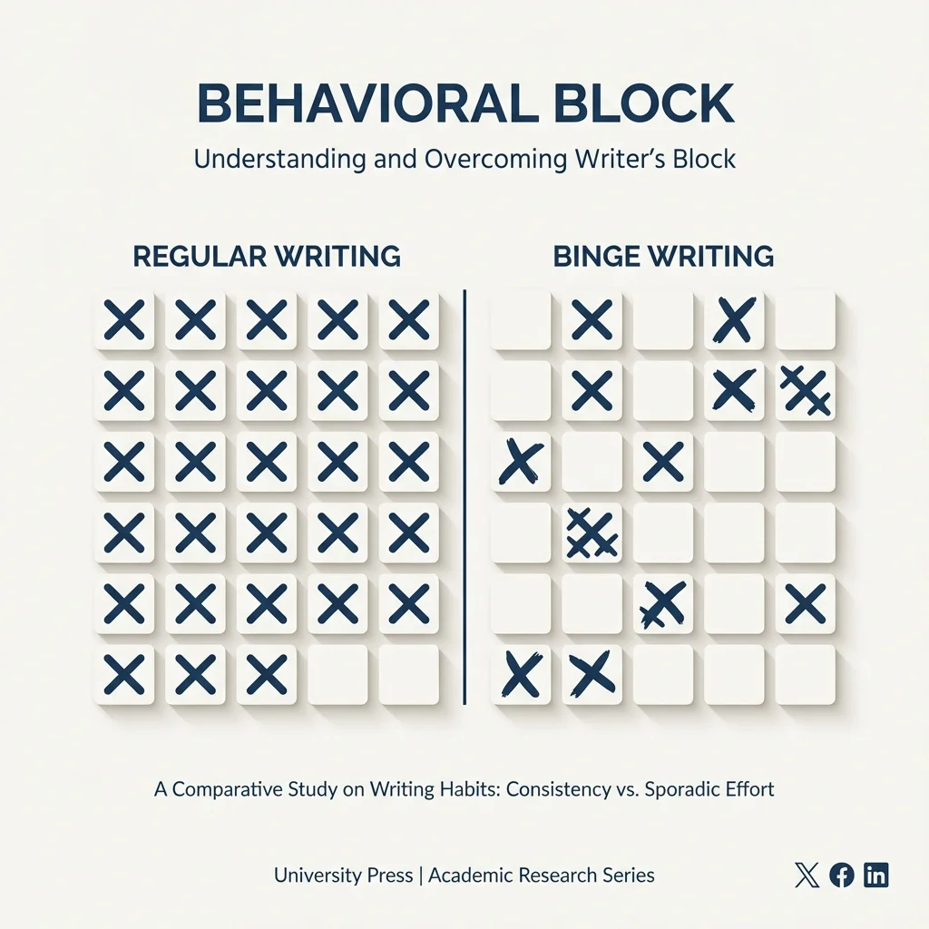 Illustration showing behavioral systems for consistent writing