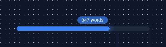 Writing sprint timer showing 347 words written